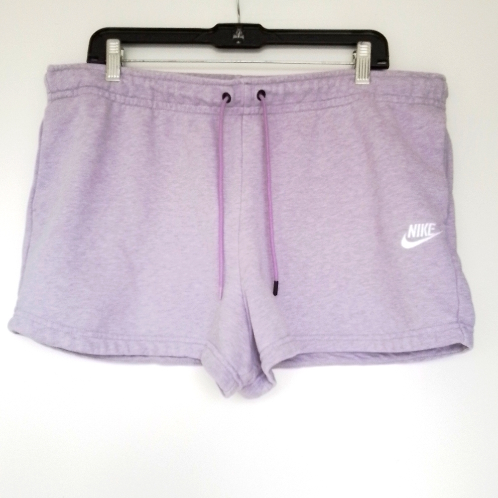 Nike cotton drawstring shorts, purple, size XL